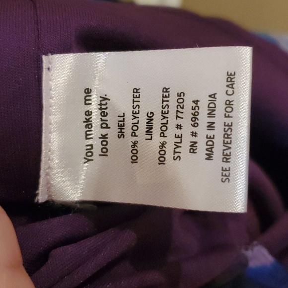 Rahi Leila Long Sleeve Cross Front Cutout Purple Tye-Dye Print Size XL NWOT'S - Picture 10 of 12